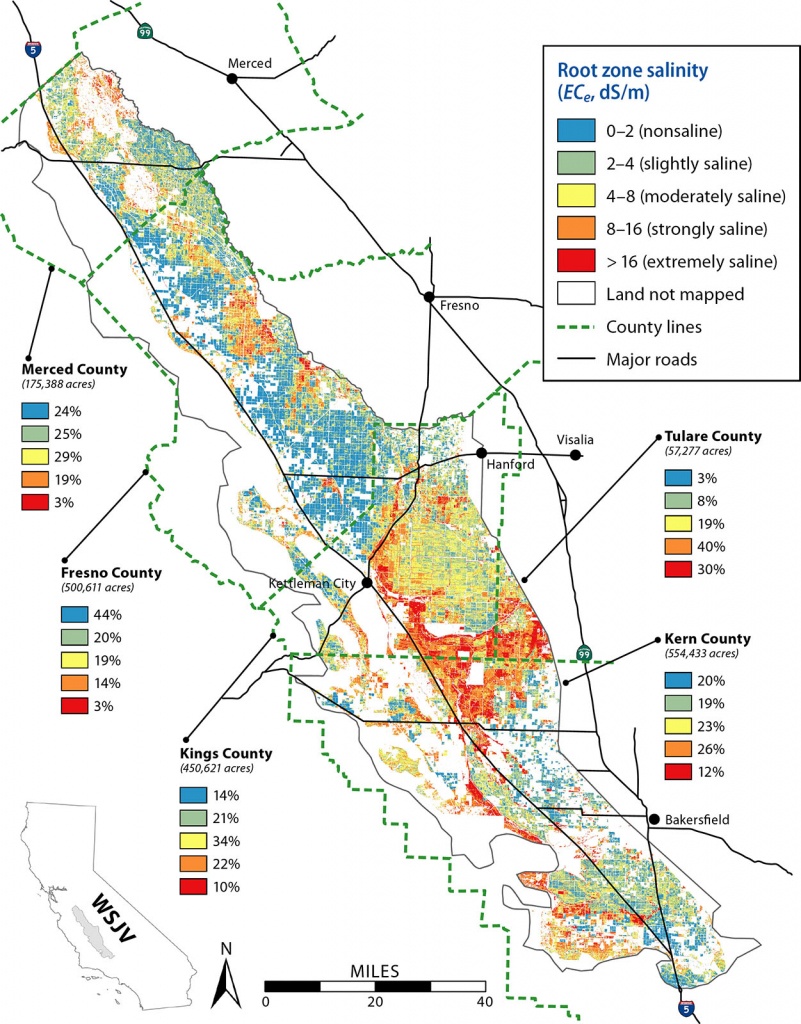 Remote Sensing Is A Viable Tool For Mapping Soil Salinity In - California Almond Farms Map