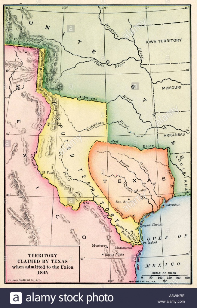 Republic Of Texas Stock Photos &amp;amp; Republic Of Texas Stock Images - Alamy - Republic Of Texas Map 1845