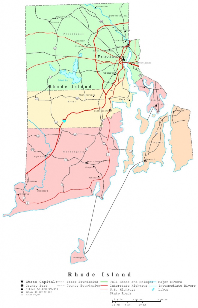 Rhode Island Printable Map - Printable Map Of Rhode Island