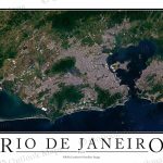 Rio De Janeiro, Brazil Satellite Map Print | Aerial Image Poster   Printable Map Of Rio De Janeiro