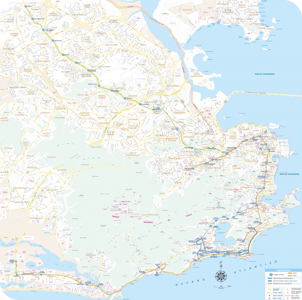 Rio De Janeiro Map - Detailed City And Metro Maps Of Rio De Janeiro - Printable Map Of Rio De Janeiro