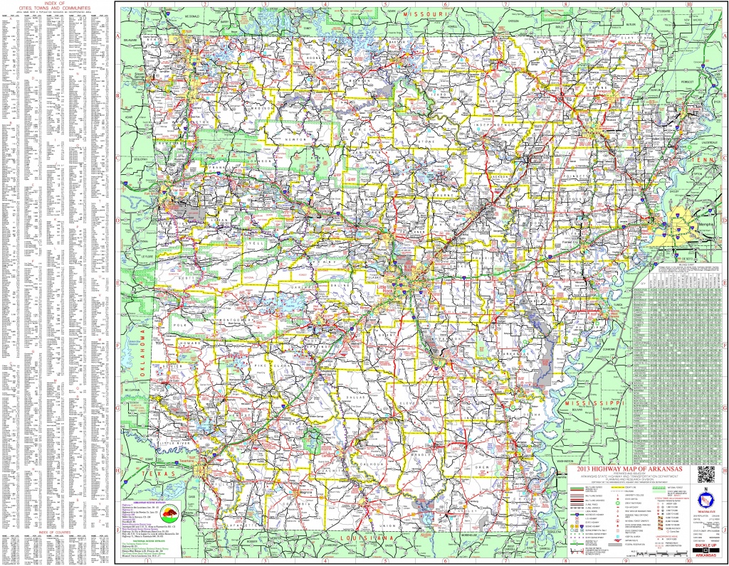 Road Map Arkansas And Travel Information | Download Free Road Map - Printable Map Of Arkansas