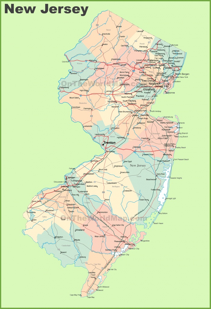 Road Map Of New Jersey With Cities - Printable Map Of New Jersey