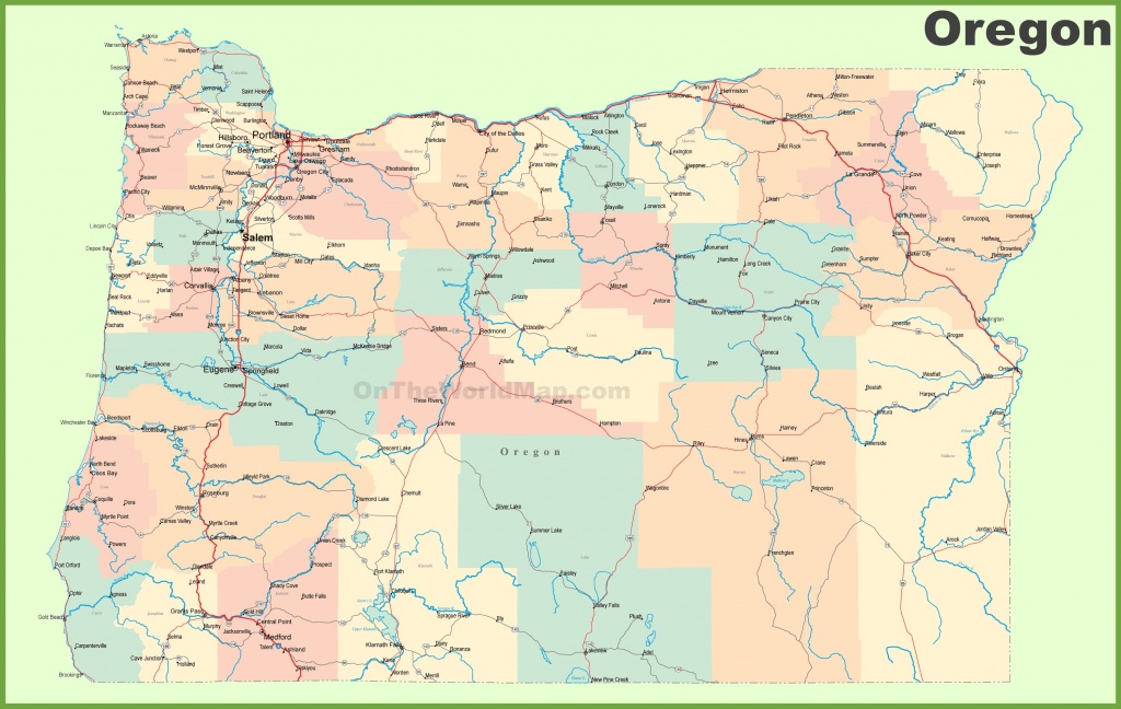 Road Map Of Oregon With Cities - Printable Map Of Oregon