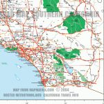 Road Map Of Southern California Including : Santa Barbara, Los   Where Is San Diego California On A Map