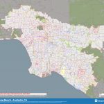 Road, Zip Code & Neighborhood Map Of Los Angeles, Long Beach   Los Angeles Zip Code Map Printable