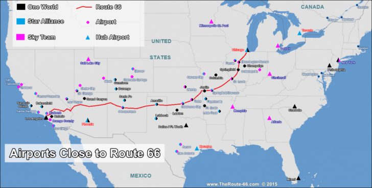 Historic Route 66 California Map