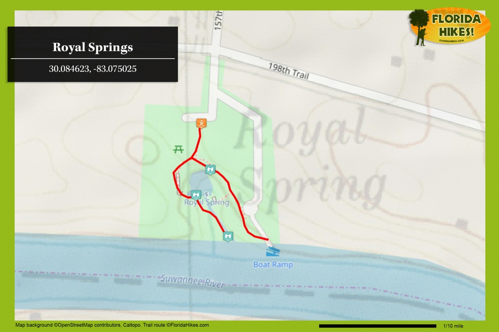 Royal Springs | Florida Hikes! - Natural Springs Florida Map