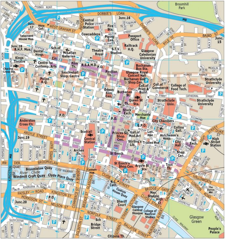 Glasgow City Map Printable