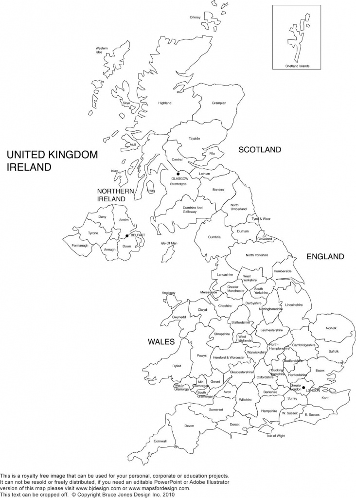 Royalty Free United Kingdom, England, Great Britain, Scotland, Wales - Uk Map Printable Free