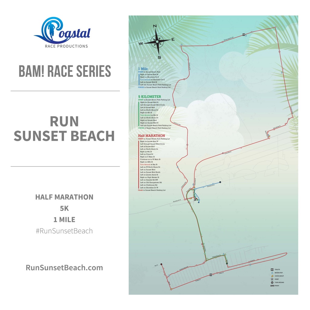 Run Sunset Beach 2020 | Coastal Race Productions - Printable Map Of Ocean Isle Beach Nc