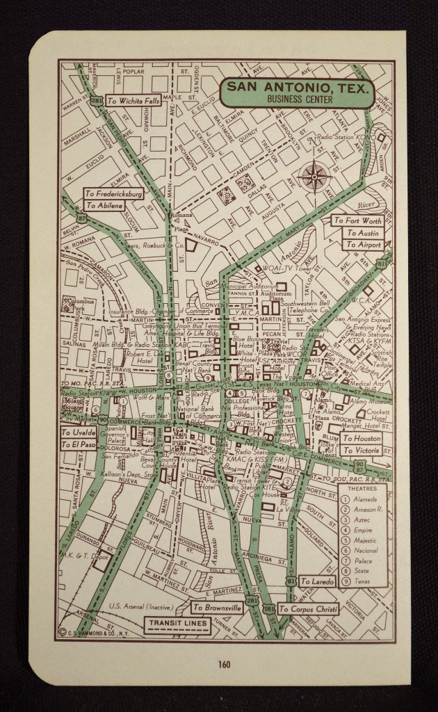 San Antonio Map Of San Antonio Street Map Wall Art Decor City Texas - Texas Map Wall Decor