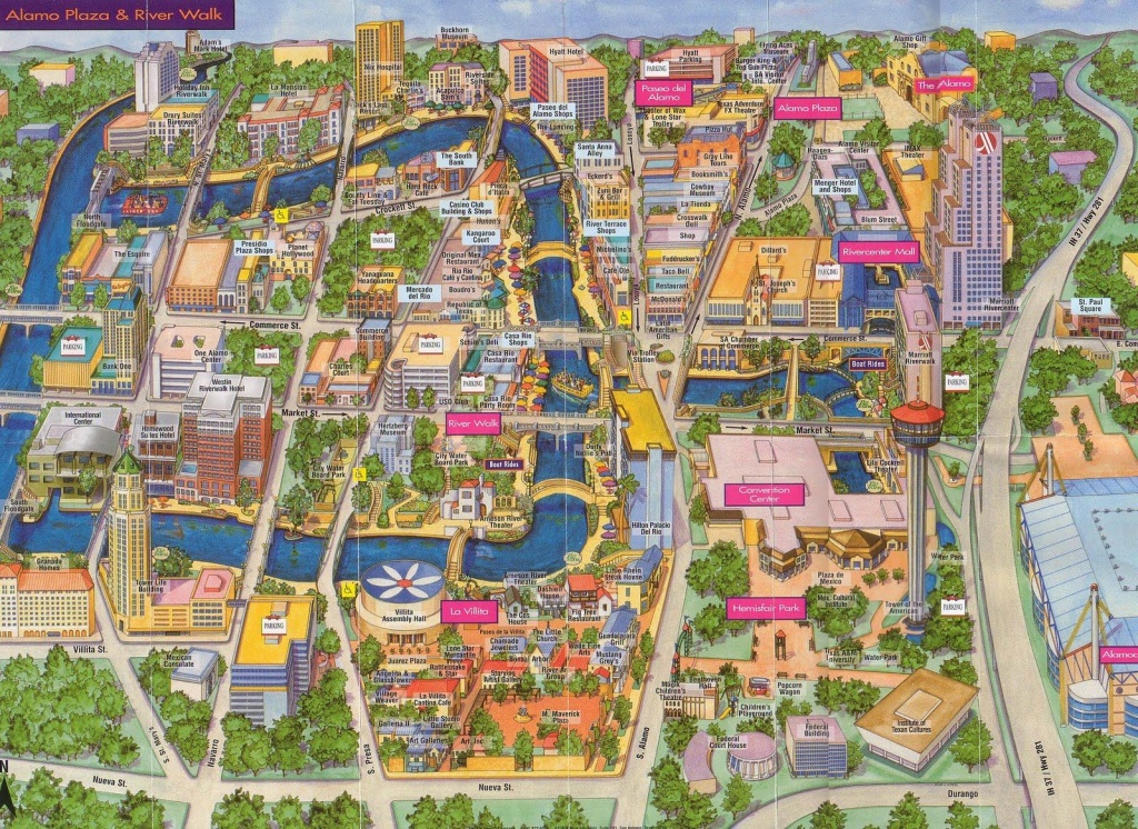 San Antonio River Walk Map | Around San Antonio | San Antonio Texas - Map Of Hotels Near Riverwalk In San Antonio Texas