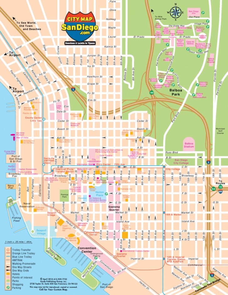 Printable Map Of Downtown San Diego