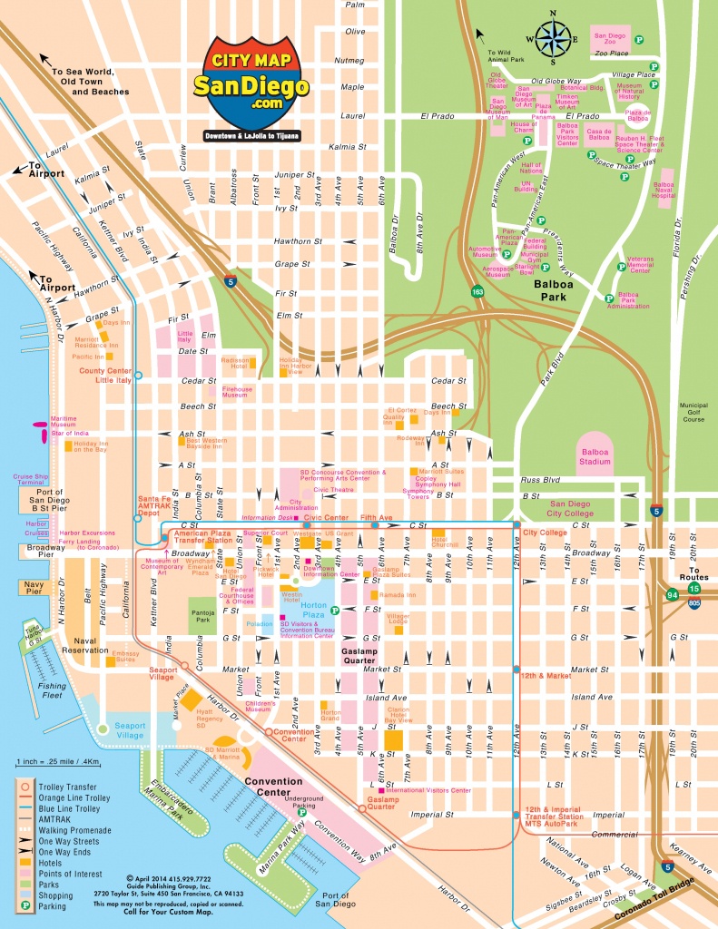 San Diego Map For Visitors - San Diego Attractions Map Printable