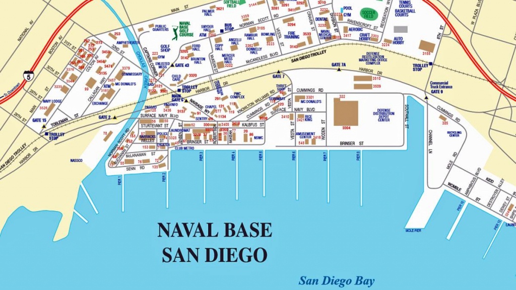 San Diego Naval Base Map - Naval Base San Diego Map (California - Usa) - Map Of Navy Bases In California