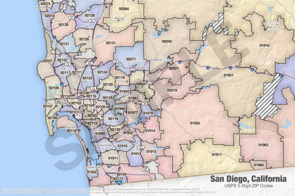 San Diego Zip Code Maps And Travel Information | Download Free San - San Diego County Zip Code Map Printable