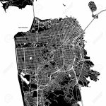 San Francisco, California. Downtown Vector Map. City Name On   Printable Map Of San Francisco Downtown