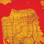 San Francisco, California Map Art   City Prints   Map Of San Francisco California Usa