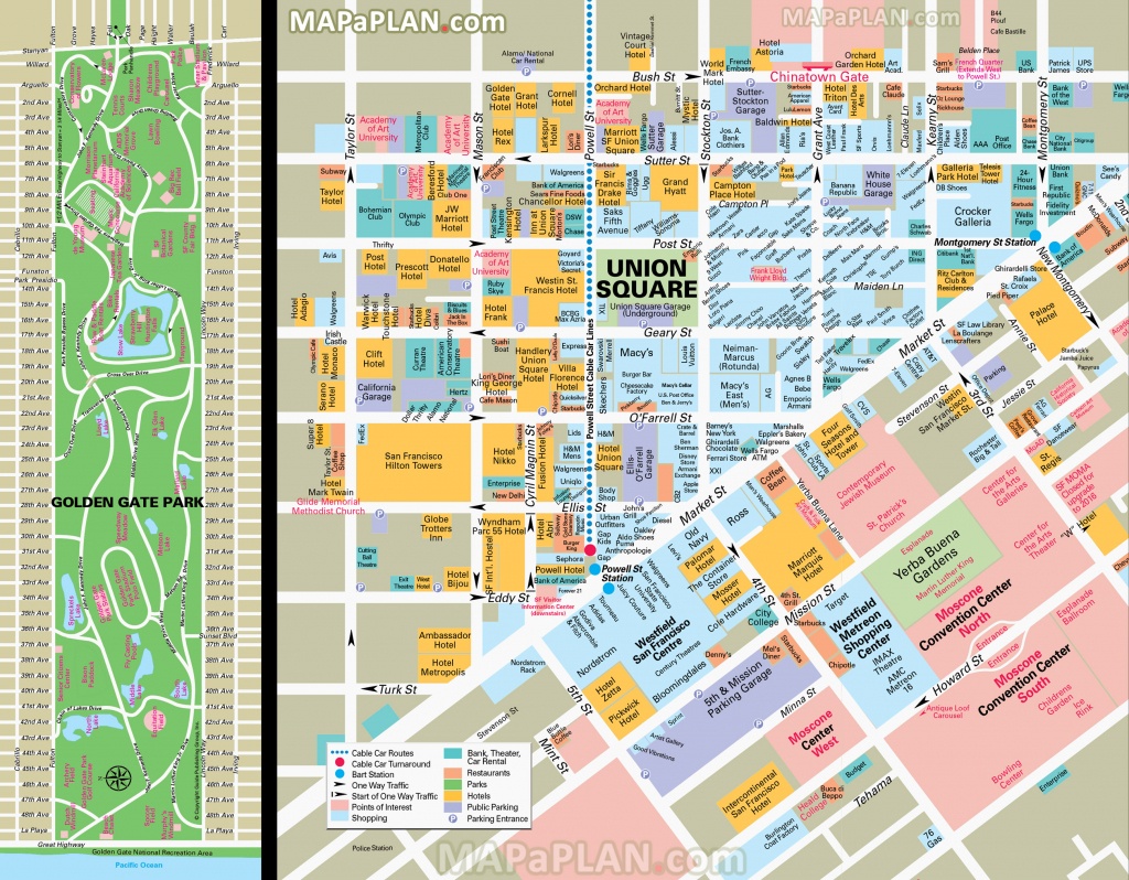 San Francisco Maps - Top Tourist Attractions - Free, Printable City - Printable Map Of San Francisco Downtown