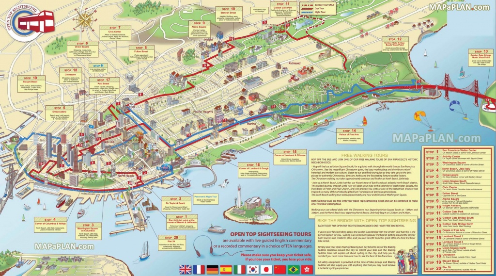 San Francisco Maps - Top Tourist Attractions - Free, Printable City - Printable Map Of San Francisco