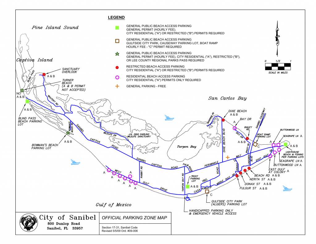Sanibel Captiva Beach Parking Map | Restrooms | Beach Access | I - Street Map Of Sanibel Island Florida