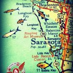Sarasota Map Art Vintage Florida Map Art Sarasota Wall Art | Etsy   Lido Beach Florida Map