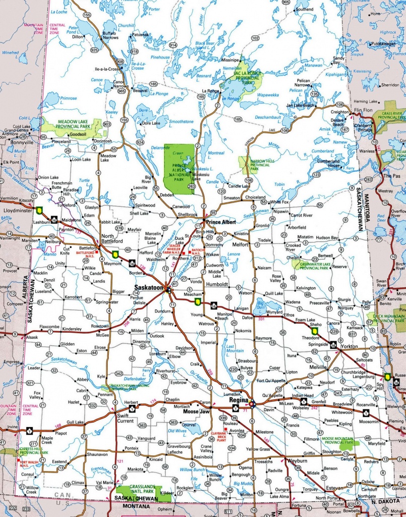 Saskatchewan Highway Map - Printable Map Of Saskatchewan