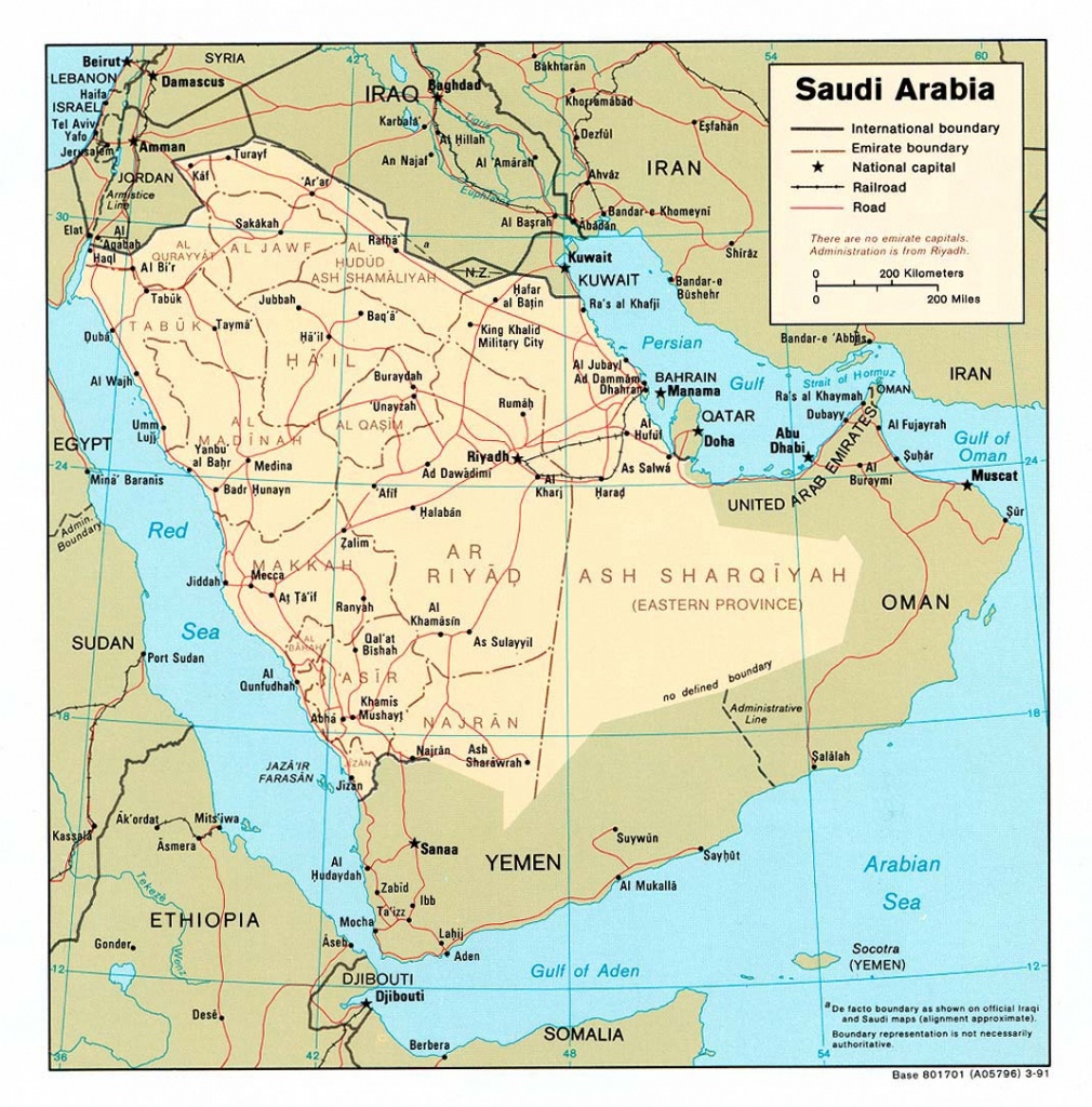 Saudi Arabia Maps - Perry-Castañeda Map Collection - Ut Library Online - Printable Map Of Saudi Arabia