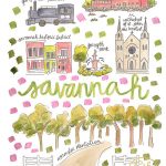 Savannah Map Print – Evelyn Henson Www.evelynhenson | Evelyn   Printable Map Of Savannah Ga