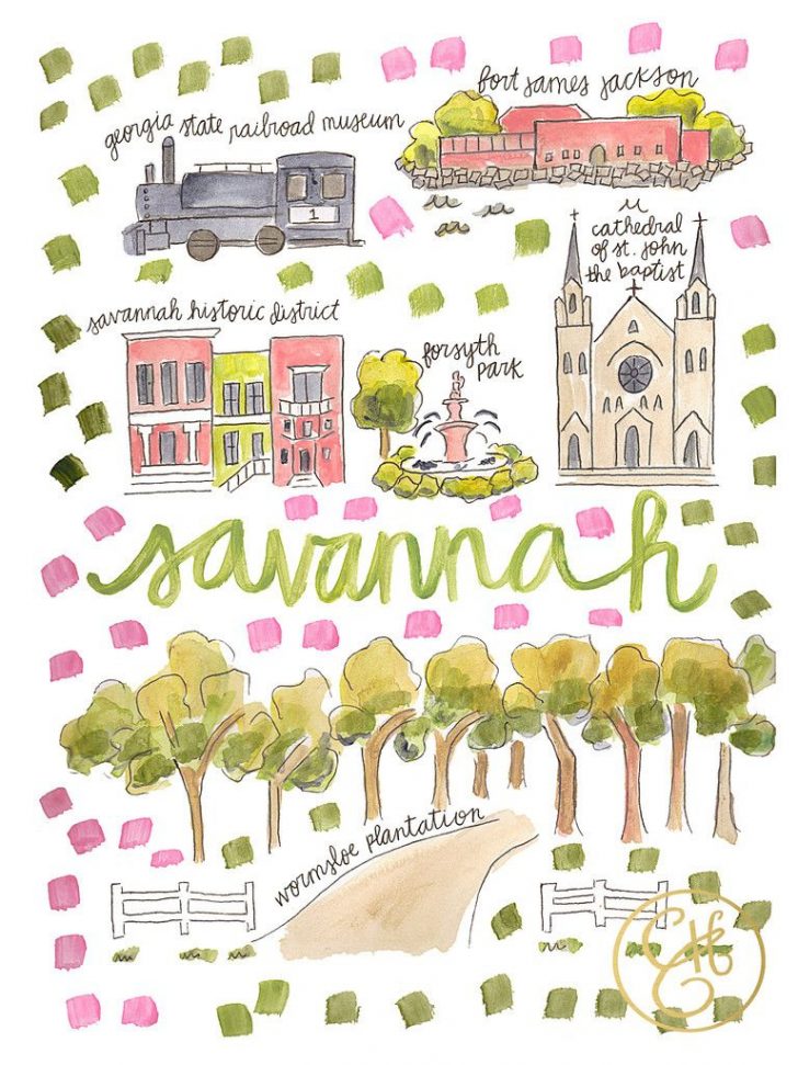 Printable Map Of Savannah Ga