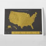Scratch Map® Usa Deluxe Posterluckies | Notonthehighstreet   Florida Scratch Off Map