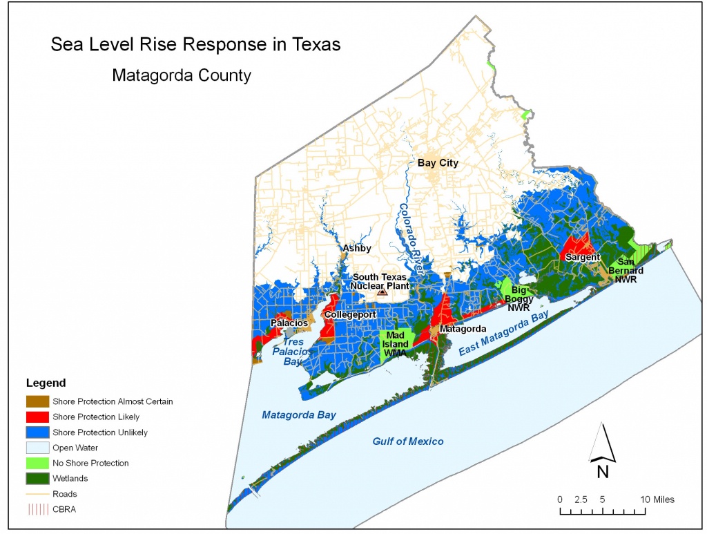 Sea Level Rise Planning Maps: Likelihood Of Shore Protection In Florida - Map Of Matagorda County Texas