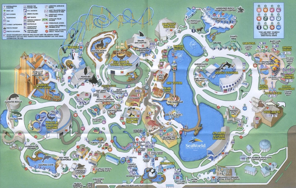 Sea World Orlando - Theme Park Brochures | Disney Vacation | World - Seaworld Orlando Map 2017 Printable