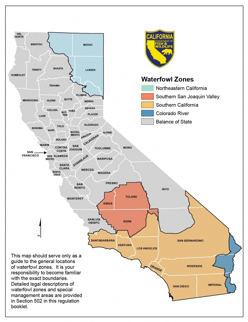 Season Dates And Bag Limits - California Waterfowl Association - Turkey Hunting California Map