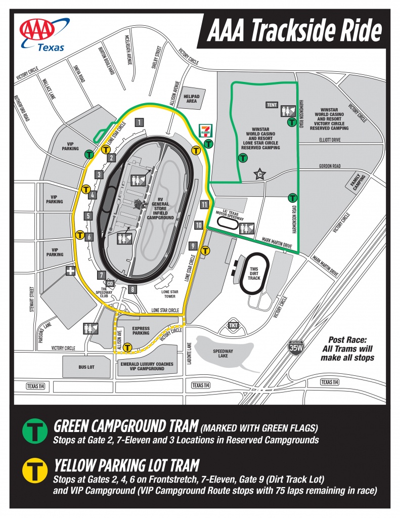 Seating Chart And Facility Maps - Texas Motor Speedway Track Map