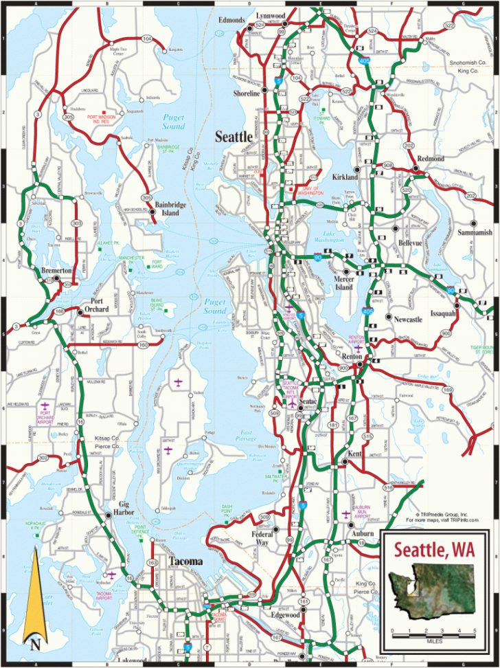 Printable Map Of Seattle Area