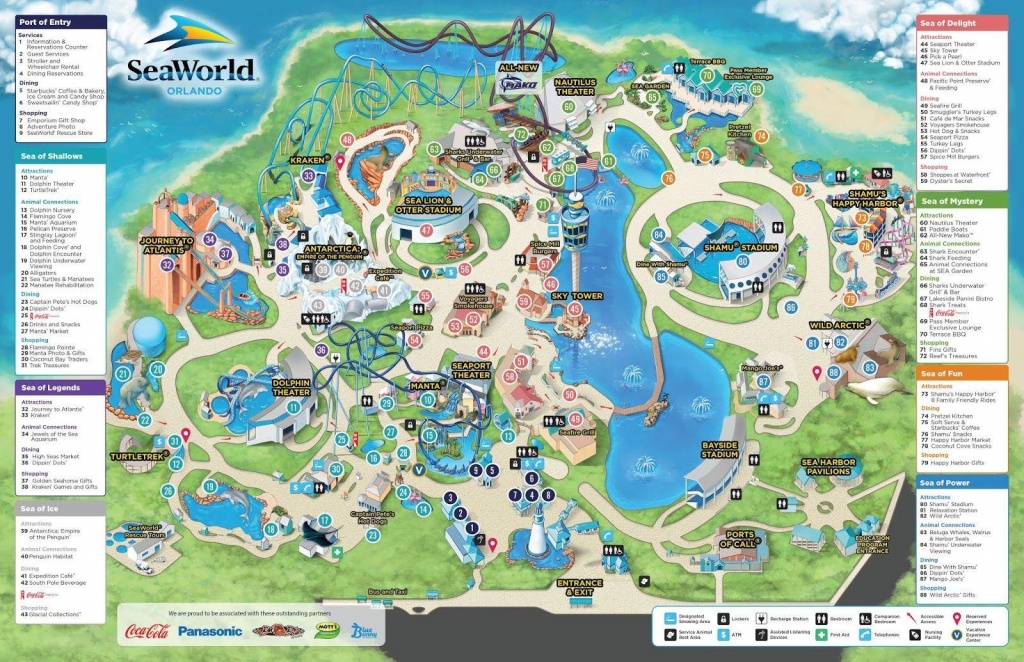 Seaworld Orlando Map - Map Of Seaworld (Florida - Usa) - Printable Map Of Sea World Orlando