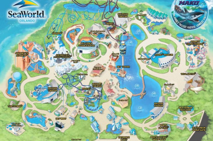 Seaworld, Orlando - Themed, Water Amusement Park - Seaworld Map Orlando ...