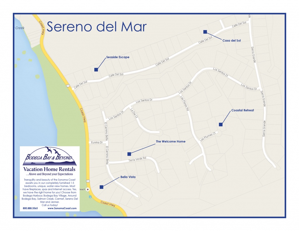 Sereno Del Mar Carmet Vacation Rental Homes - Del Mar California Map