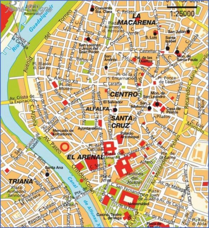 Seville Map Tourist Attractions - Seville Spain Map Tourist - Seville ...