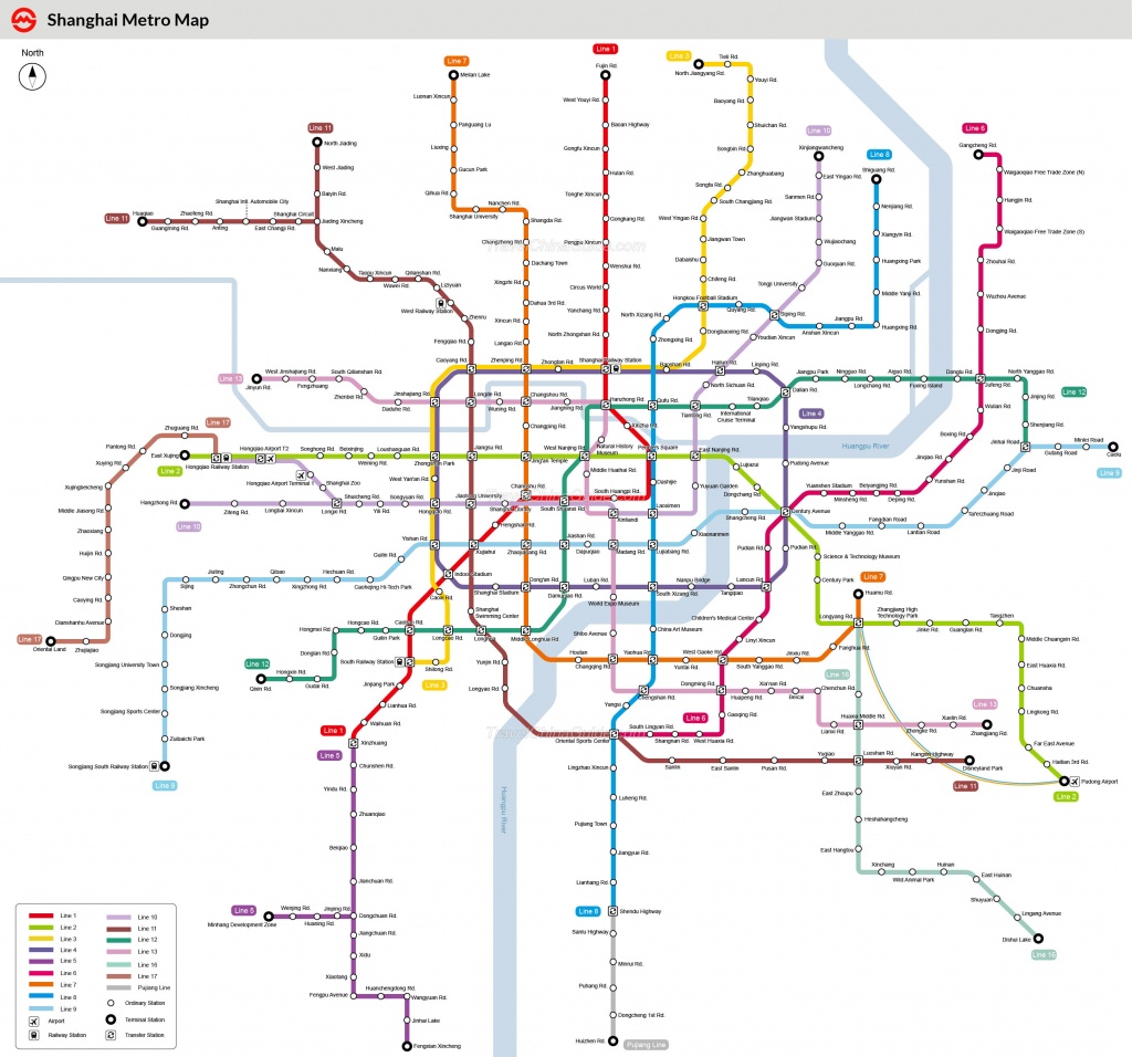 Shanghai Metro Maps, Printable Maps Of Subway, Pdf Download - Printable Route Maps
