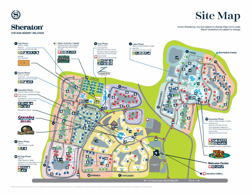 Sheraton Vistana Resort Resort Map | Disney! In 2019 | Orlando - Starwood Hotels Florida Map