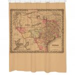 Shop 1855 Texas State Map Shower Curtain   Free Shipping Today   Texas Map Shower Curtain