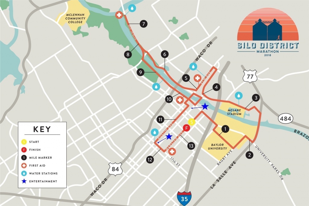 Silo District Marathon Map - Half Marathon Waco | Magnolia - Magnolia Texas Map