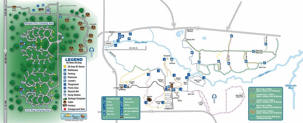 Silver Springs State Park - Know Your Campground - Florida State Parks Rv Camping Map