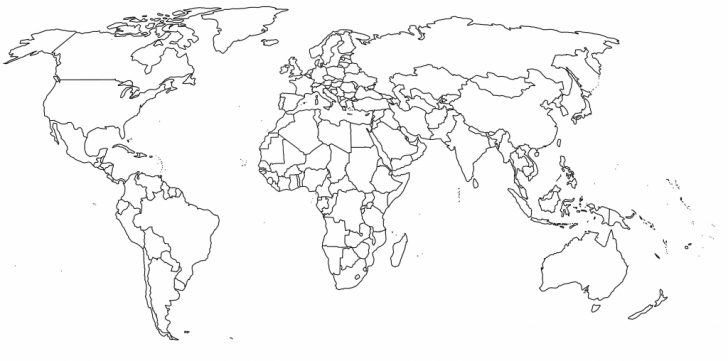 Basic World Map Printable