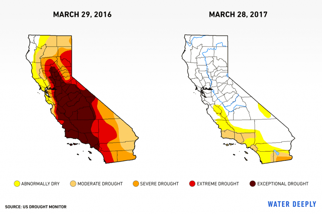 Six Images Show What Happened To California&amp;#039;s Drought — Water Deeply - California Drought Map
