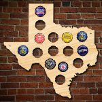 Small Texas Bottle Cap Holder   Texas Beer Cap Map