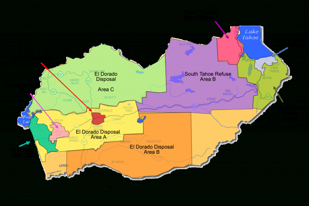 Solid Waste Franchise Area Map - El Dorado County California Parcel Maps